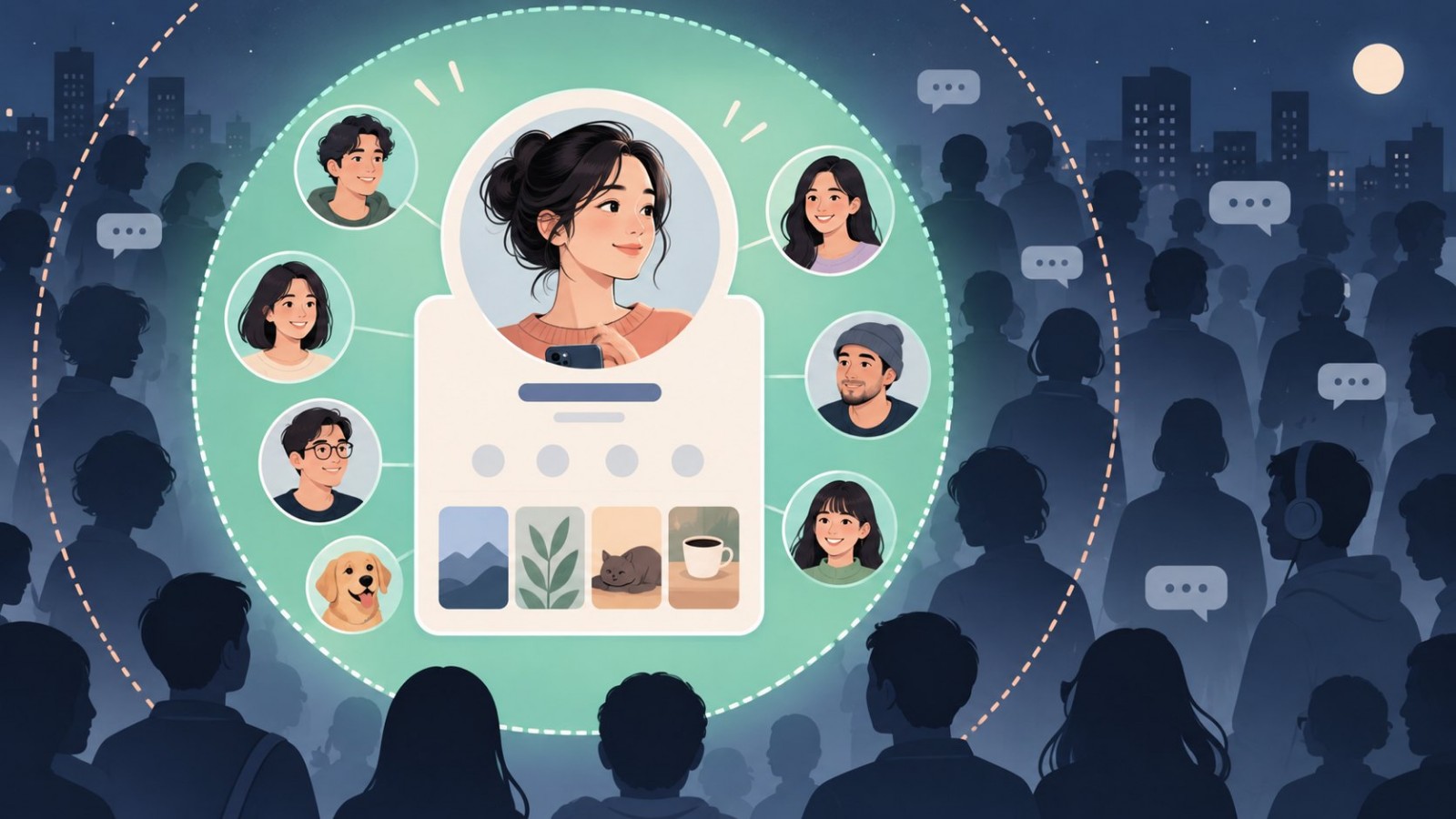 比较用户名对熟人与陌生人的可见范围