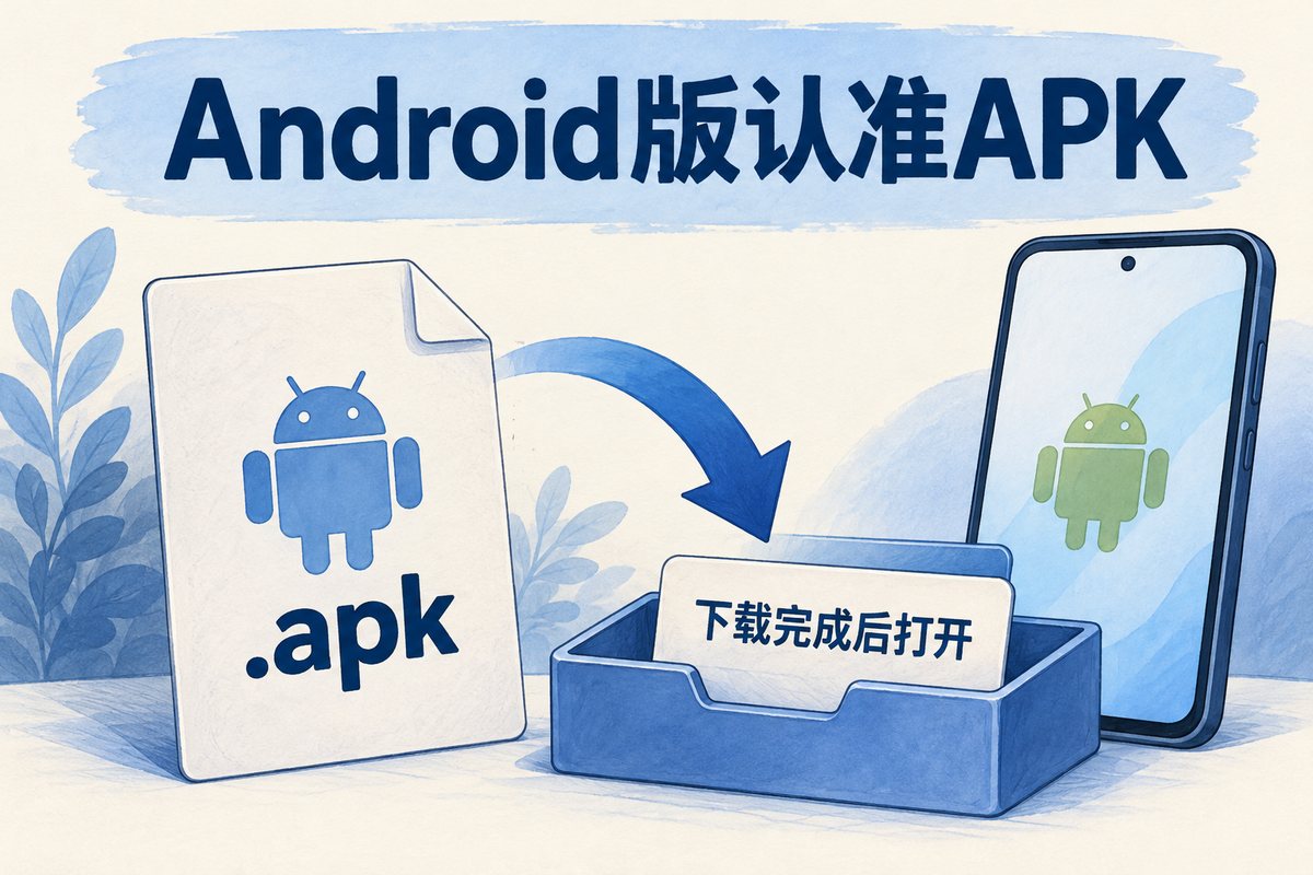 Android版使用APK文件，应在下载完成后打开安装包